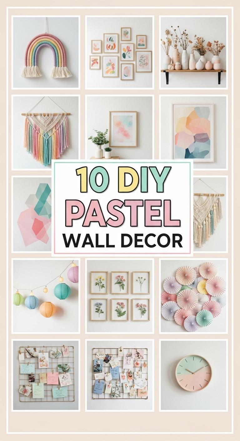10 DIY Pastel Wall Decor