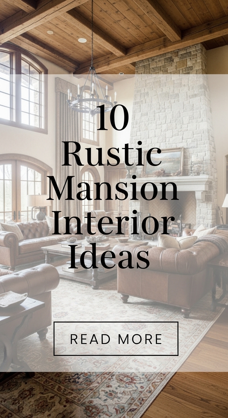 10 Rustic Mansion Interior Ideas
