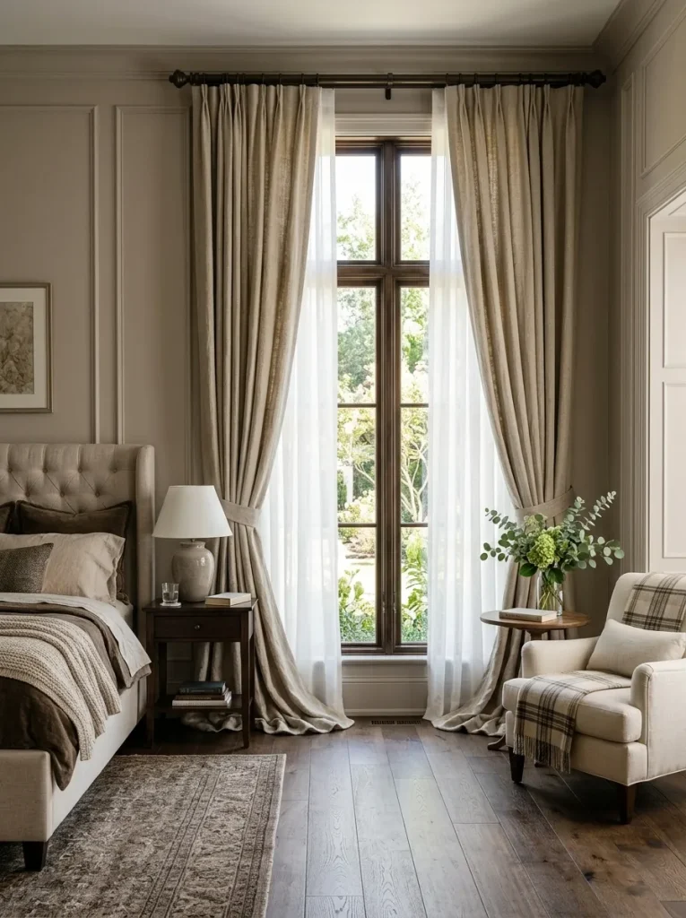 Double-Layer Texturized Window Drapery