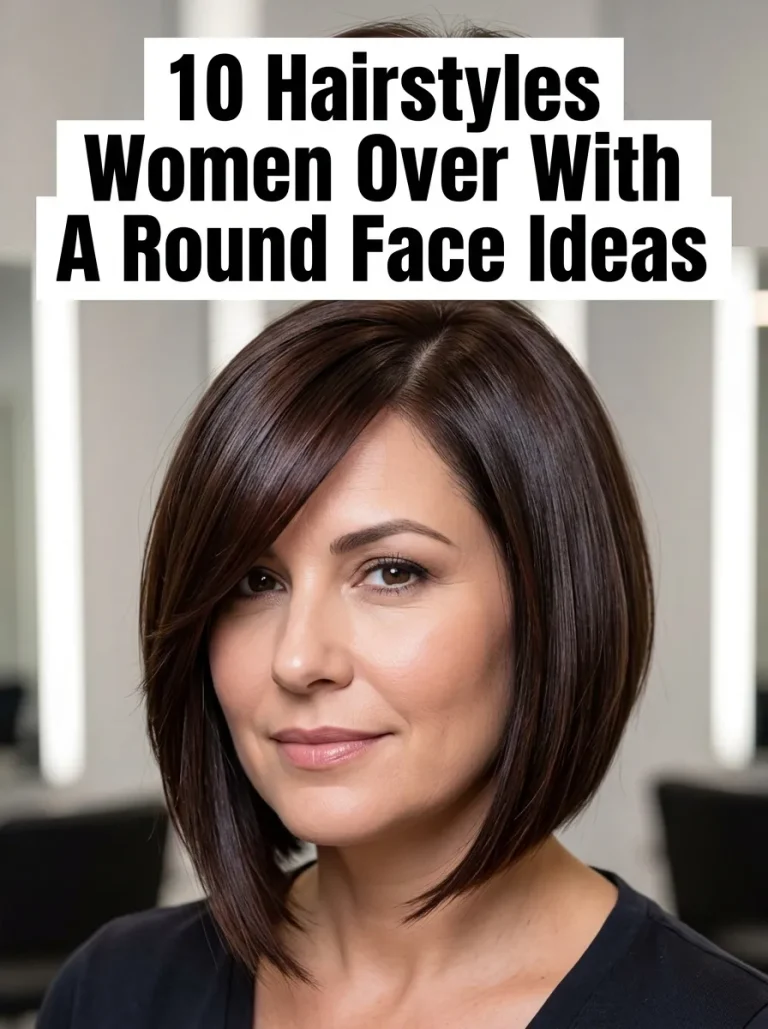 10 Hairstyles Women Over With A Round Face Ideas