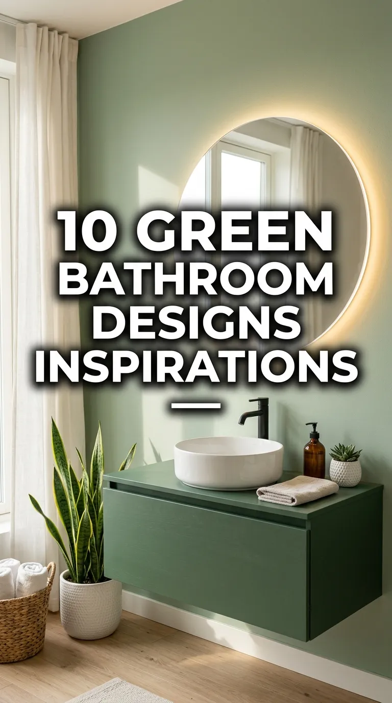 10 Green Bathrooms Designs Ideas