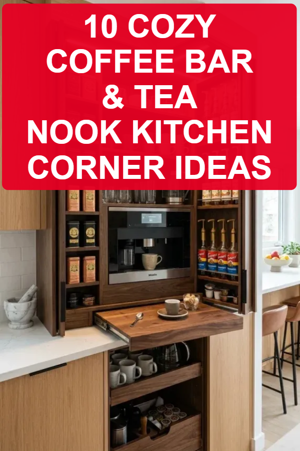 10 Cozy Coffee Bar & Tea Nook Kitchen Corner Ideas