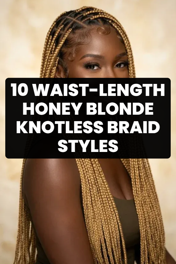 10 Waist-Length Honey Blonde Knotless Braid Styles