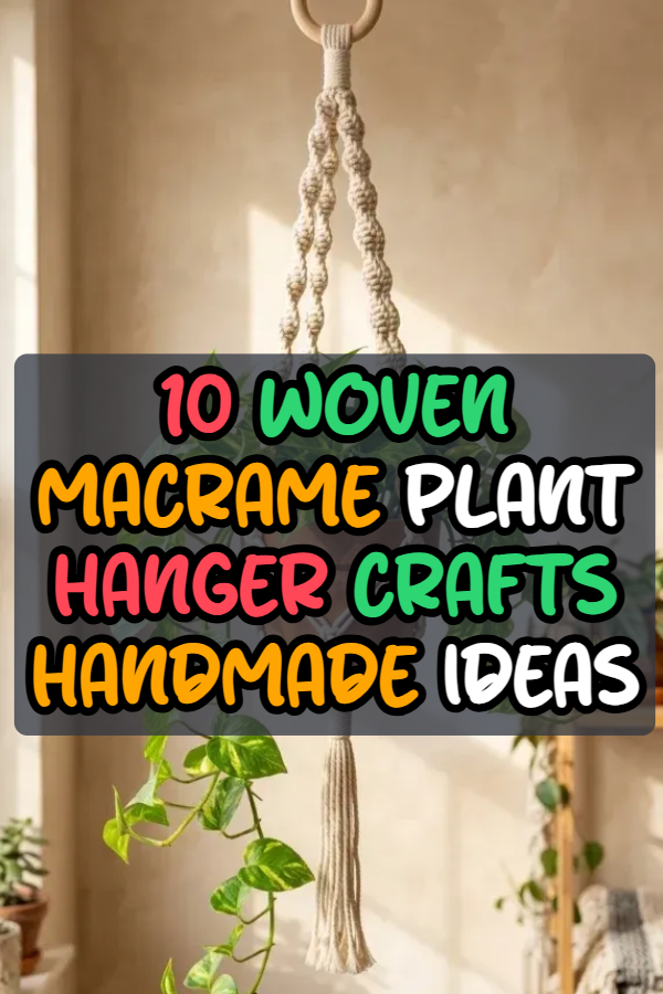 10 Woven Macrame Plant Hanger Crafts Handmade Ideas