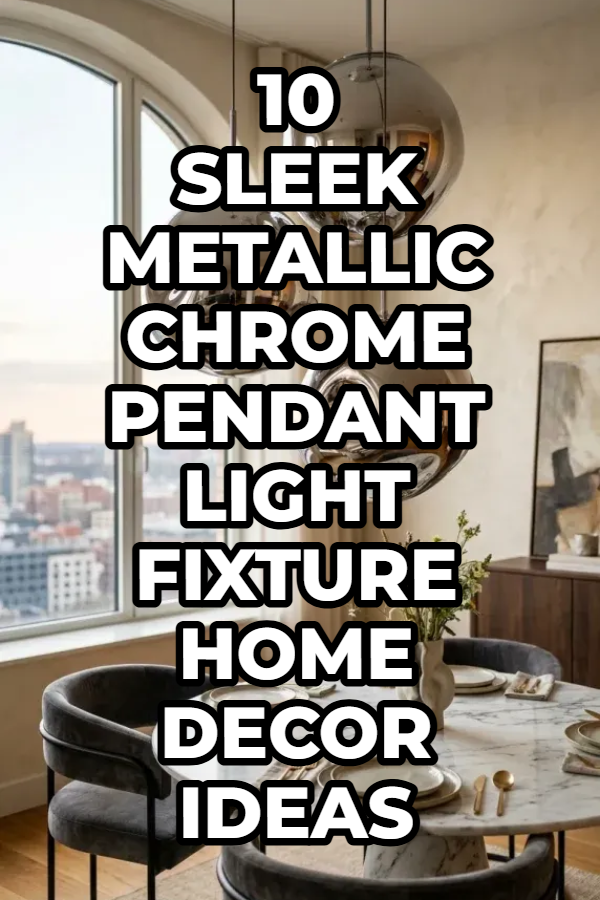 10 Sleek Metallic Chrome Pendant Light Fixture Home Decor Ideas